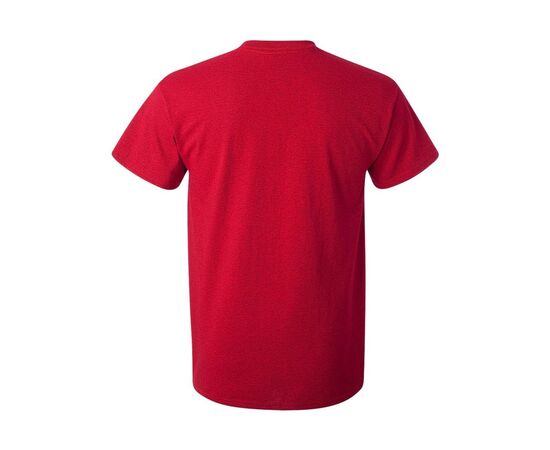 Футболка мужская однотонная (размер XXL), плотность ткани 150-160 г/м2, цвет бордовый. Вид сзади. CottonOnline.ru