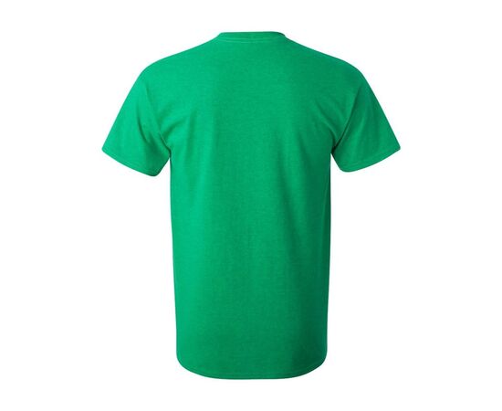 Футболка мужская однотонная (размер XL), плотность ткани 150-160 г/м2, зеленый цвет. Вид сзади. CottonOnline.ru