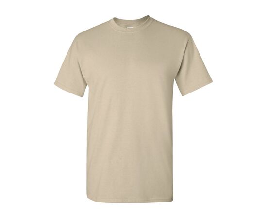 Футболка мужская однотонная 150-160 г/м2 (XXL), песочный цвет, вид спереди. CottonOnline.ru