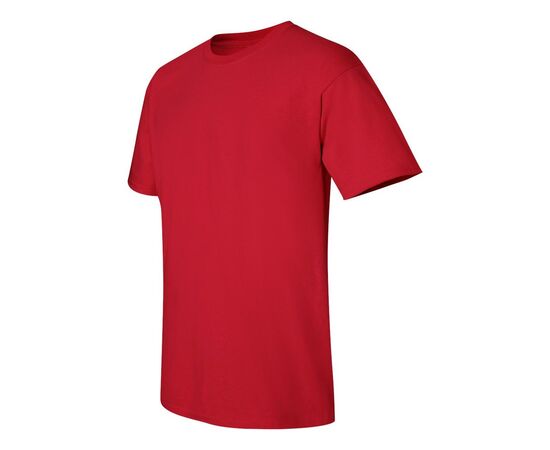 Футболка мужская однотонная 150-160 г/м2 (S), красный цвет, вид сбоку. CottonOnline.ru
